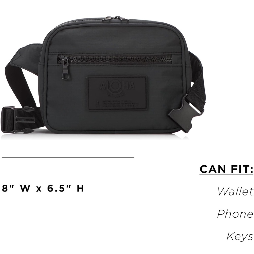 ALOHA Black Belt Bag Sleek and Practical